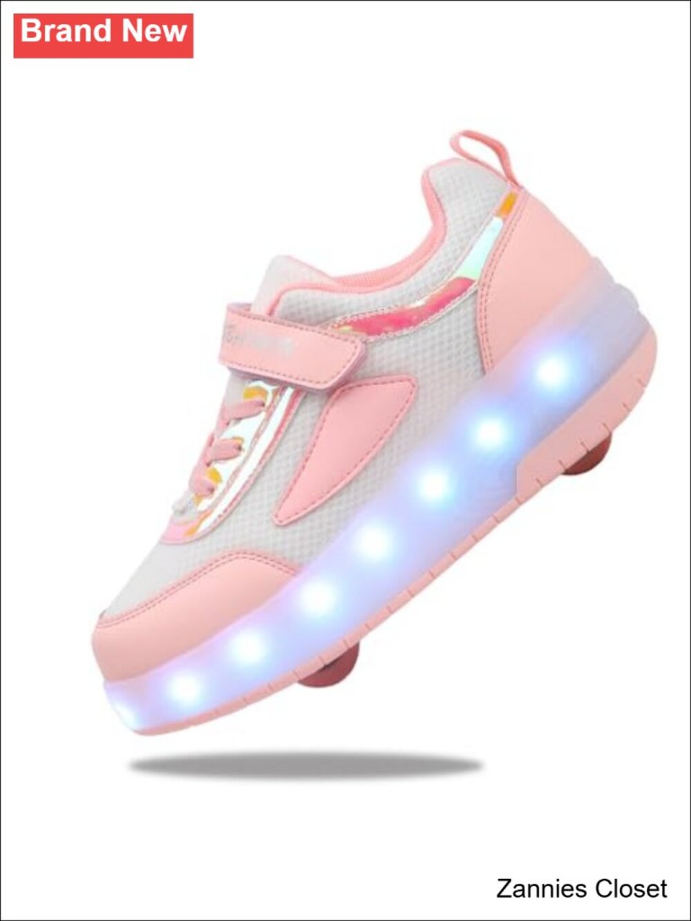 ✨ Kids Light-Up Roller Shoes with Wheels USB Rechargeable LED Sneakers